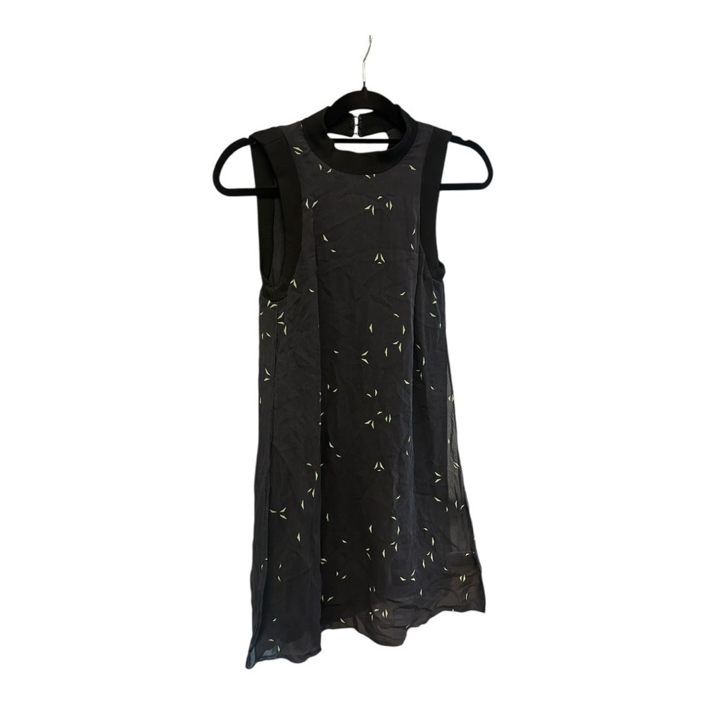 A.L.C. Sheer Overlay Sleeveless High Neck Gothic Wednesday Minimalism Size 0